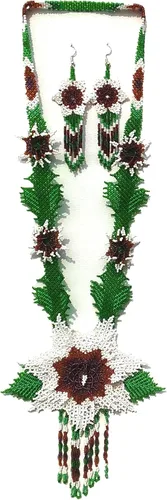 Buybeaded Collar de cuentas nativas al estilo mexicano de los artesanos regalos para mujeres