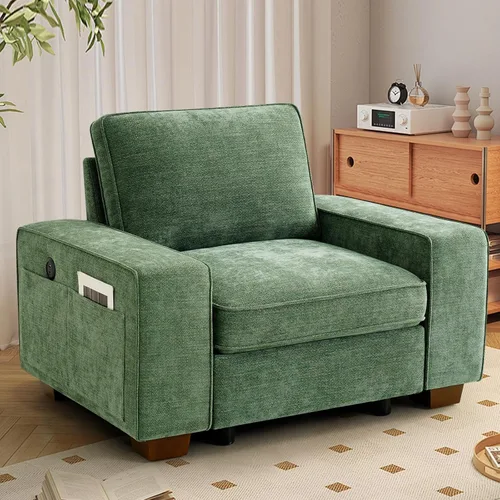 Vista 33 de TEKAMON Sofá modular de 100 pulgadas con almacenamiento de asientos, sofá en forma de U con otomanas móviles, sofá de tela de felpilla para sala