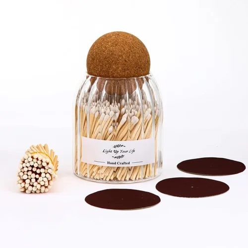 Vista 12 de 100 fósforos decorativos de arcoíris de 3 pulgadas, fósforos de seguridad de madera largos de lujo premium para velas con Match Striker