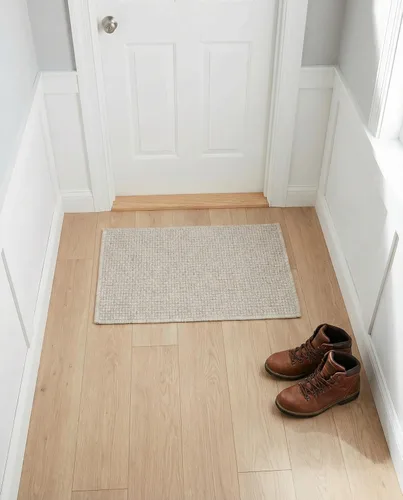 Vista 329 de Rugs.com Outdoor Solid Collection - Alfombra de pelo plano beige de 2 x 3 pulgadas, perfecta para entradas, cocinas, rincones de desayuno, piezas