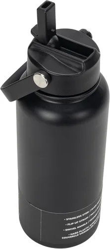 Vista 4 de PUMA Botella de agua de acero inoxidable aislada de 32 onzas unisex para adultos con asa de transporte