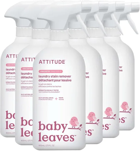 Vista 9 de ATTITUDE Removedor de manchas para ropa para bebés, ingredientes a base de plantas y minerales, productos para el hogar veganos y libres
