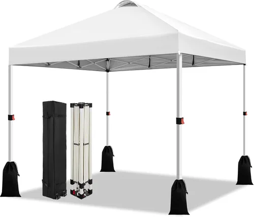 Vista 15 de WEIZE Tienda de campaña desplegable de 10 x 10 pies, tienda de campaña con 1 botón, refugio portátil instantáneo de altura ajustable, bolsa