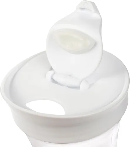 Vista 4 de Lawei Paquete de 8 jarras de agua de plástico de 34 onzas, jarra transparente de 1 litro con tapa superior, jarra de recipiente de bebida de cuello