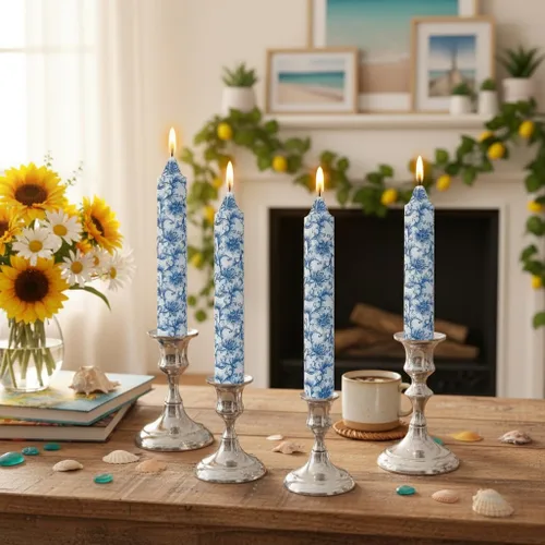 Vista 68 de Velas de hechizo blanco de 5 pulgadas, velas cortas cónicas de vigilia, velas de campanilla, 4 unidades para oración y meditación de fe religiosa
