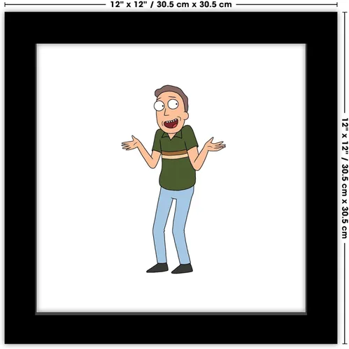 Vista 7 de Trends International Gallery Pops Cartoon Network Rick and Morty - Póster de pared de Jerry, 12 x 12 pulgadas, versión enmarcada en negro