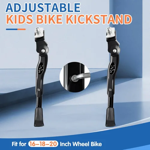 Vista 5 de LEICHTEN Soporte de soporte para bicicleta de 16, 18, 20 pulgadas, ajustable, para niños, aleación de aluminio, soporte de almacenamiento