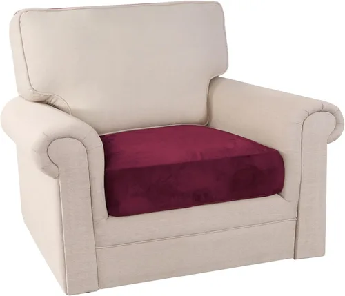 Vista 101 de PrinceDeco Fundas de cojín para sofá, funda elástica y lavable, funda de cojín ajustable de tela de terciopelo antideslizante, protector de muebles