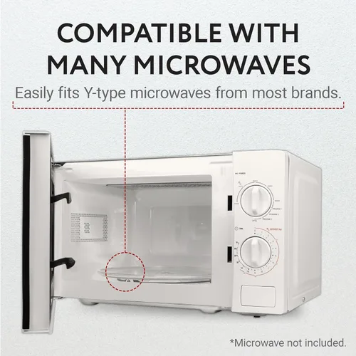 Vista 4 de IMPRESA Placa de vidrio de repuesto para microondas, repuesto transparente de placa de microondas de 12.5 pulgadas, compatible con modelos General