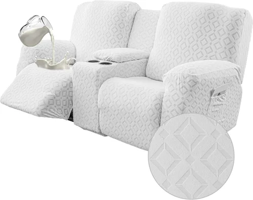 Vista 31 de Gennia - Funda impermeable para silla reclinable, fundas elásticas para sofá reclinable con bolsillos, fundas lavables para sillón reclinable Lazy