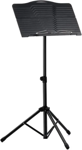 Vista 4 de Donner Soporte de partituras con luz, DMS-1 soporte de música portátil de metal, soporte de libro de música de mesa para guitarra, ukelele