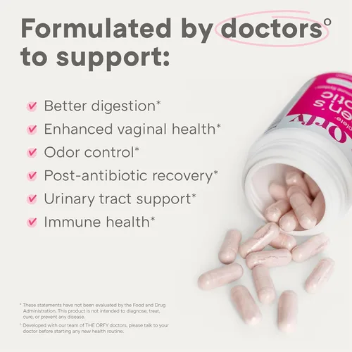 Vista 2 de Probióticos completos para mujeres, salud vaginal, utinaria, digestiva e inmunológica, 60 mil millones de UFC, 16 cepas, prebióticos y probióticos