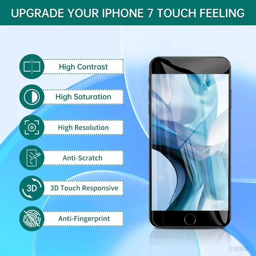 Vista 5 de Para iPhone 7 Reemplazo de pantalla negro con botón de inicio 4.7 "3D táctil LCD digitalizador Asamblea completa con cámara frontal oído altavoz