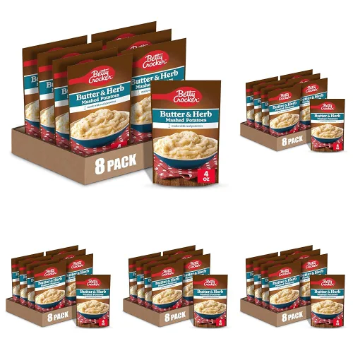 Vista 12 de Betty Crocker Puré de patatas con mantequilla y hierbas, 4 onzas (paquete de 8)