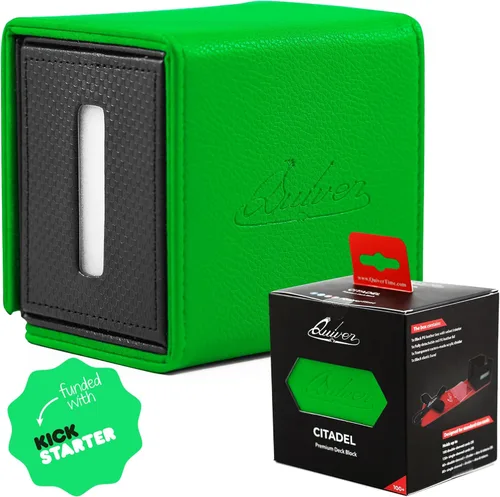 Vista 14 de Quiver Time Black Citadel Deck Block for Magic: the Gathering Cards - TCG 100+ Premium Commander Deck Box, caja de mazos MTG para tarjetas, dados
