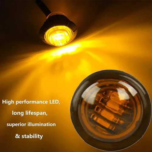 Vista 2 de 10 luces LED ámbar de 12 V impermeables para barco, luces interiores de barco, cubierta de cortesía, decoración de bañera, luces de navegación