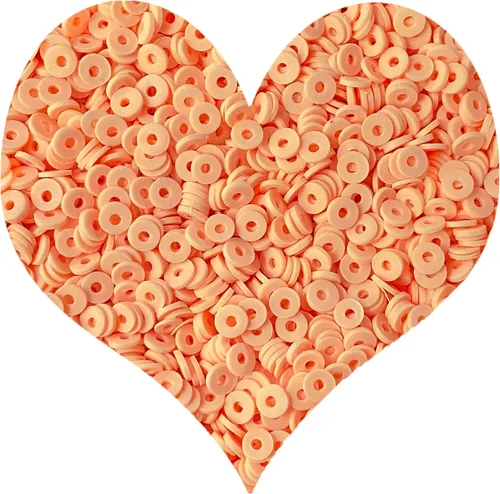 Vista 36 de 3000 cuentas de arcilla planas redondas de polímero de vinilo Heishi cuentas planas redondas de polímero cuentas planas de arcilla para hacer joyas