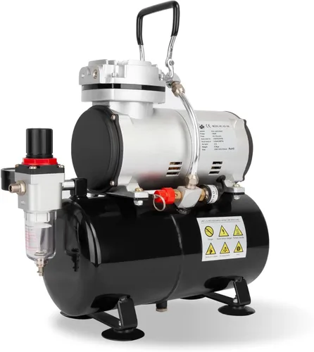 Timbertech Airbrush Compressor, High-performance Single-Piston Oil-free Mini Compressor AS186 with 3L Tank, Regulator, Moisture Trap for Hobby, Cake
