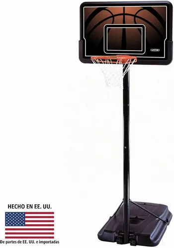 Vista 7 de Lifetime Sistema de baloncesto portátil ajustable en altura, tablero trasero de 44 pulgadas
