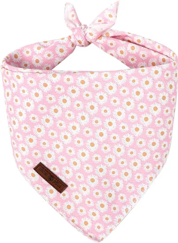 Vista 9 de Lionet Paws Bandana para Perro de Algodón Lavable Pañuelo Bufanda Bandana Triangular para Perros Pequeños Medianos y Grandes Cuadrícula Negra