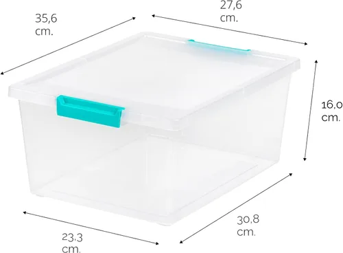 Vista 4 de IRIS USA - Contenedores de almacenamiento de plástico de 12 cuartos de galón con tapas, paquete de 4, pequeño contenedor sensorial, almacenamiento