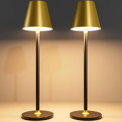 Vista 17 de Timjorman Paquete de 2 lámparas de mesa inalámbricas, lámpara de escritorio recargable de 5000 mAh, luz nocturna LED regulable de 3 niveles