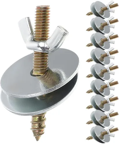 Ipetboom 10 Uds. Accesorios de tornillo para jaula de pájaros, tuerca de tornillo con juntas, jaula para pájaros, soporte para pájaros, accesorios