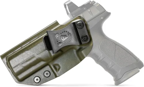 Vista 45 de CYA Supply Co. Funda para llevar armas dentro del cinturón, lista para ópticos (verde OD) IWB, para llevar armas ocultas, dentro de la cintura