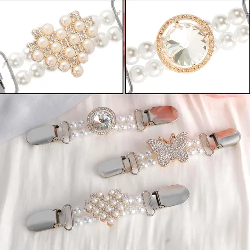 Vista 7 de Chanaco Juego de 3 clips de cincha vintage para vestir en la espalda, clips de suéter retro para cárdigans de cintura, clips de camisa para mujer