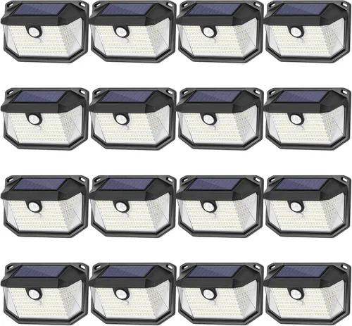 Vista 12 de Luces solares para exteriores, paquete de 2, súper brillantes, 178 LED, luz de pared con sensor de movimiento, ángulo amplio de 270° y 3 modos, luz