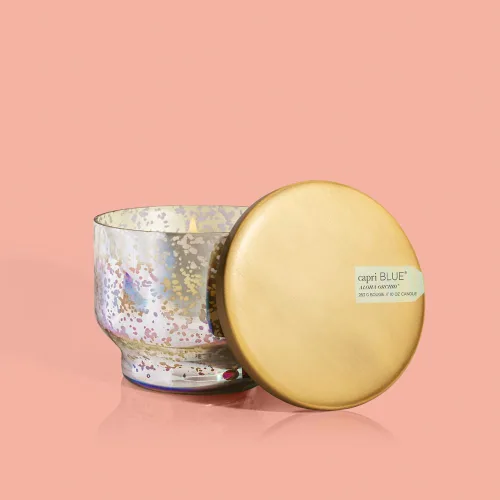 Vista 2 de Velas perfumadas Capri Blue Aloha Orchid para el hogar - Velas invertidas de mercurio iridescente en tarro - Regalos para inauguración de casa