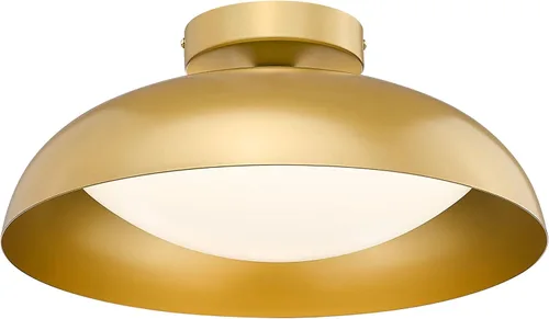 Vista 8 de kudos KDCL01-GD-S - Lámpara de techo dorada, lámpara LED de 9.5 pulgadas, lámpara colgante moderna de 12 W 600 lm, iluminación de techo regulable