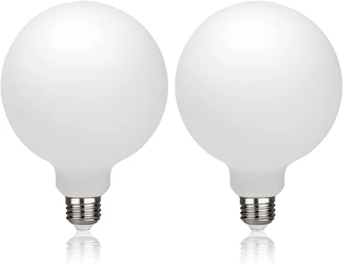 Vista 11 de Paquete de 2 bombillas LED globo G30 (G95), bombillas LED Edison regulables de 5.5W equivalentes a 50 vatios, blanco cálido 2700K, 500LM, base E26