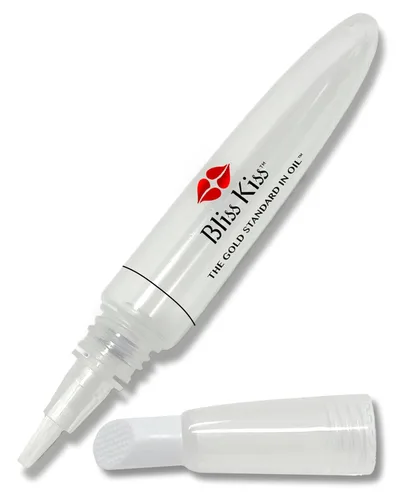 Bliss Kiss Bolígrafo recargable de aceite para cutículas para uñas - Pluma vacía de aceite de 8 ml con aplicador de pincel de un solo paquete
