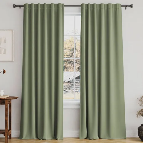 Vista 68 de Turquoize Cortinas Opacas con Aislamiento Térmico Paneles de Tratamiento de Ventanas con Bolsillo para Barra Paneles de Ventana para Ventanas