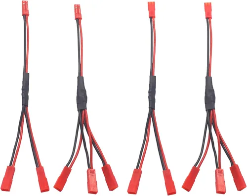 Share Goo 4 piezas JST Divisor de enchufe, cable JST macho hembra Y, adaptador paralelo JST Y, arnés divisor compatible con Traxxas TRX-4 1/10 RC