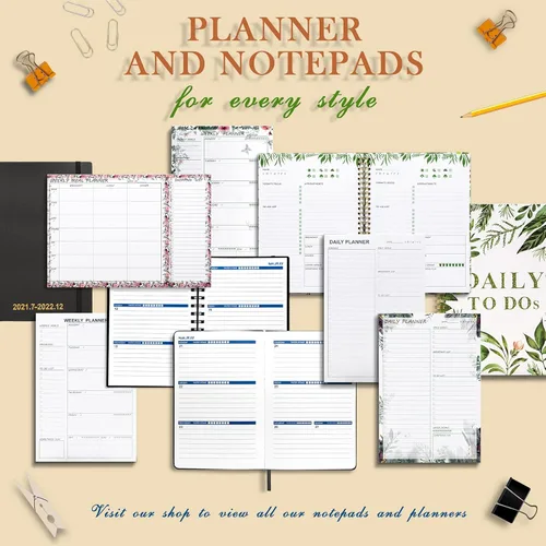 Vista 4 de UtyTrees Daily Planner Pad: 6.7" x 9.8" with 58 Undated Tear-Off Sheets, Unisex Planning Pads to Track Productivity, Schedule, Water intake and
