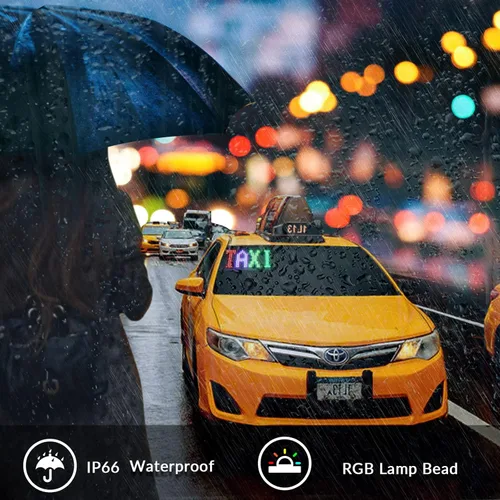 Vista 4 de KJOY - Mini letrero LED Bluetooth para coche, 17 x 7 cm, flexible, USB 5 V, señal LED digital, control por aplicación, programable