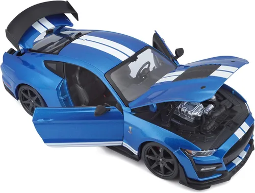Vista 7 de Maisto 1:18 Edición Especial 2020 Mustang Shelby GT500, naranja, azul surtidos