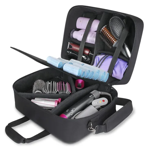 Vista 10 de Bolsa de viaje grande para estilista de USA Gear - Estuche para salón de cabello - Interior personalizable con divisores ajustables - Se adapta a
