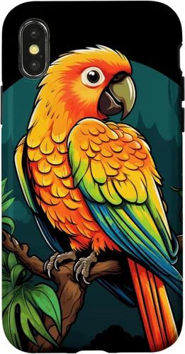 Vista 4 de Funda para iPhone 15 Sun Conure Tropical Bird Perico