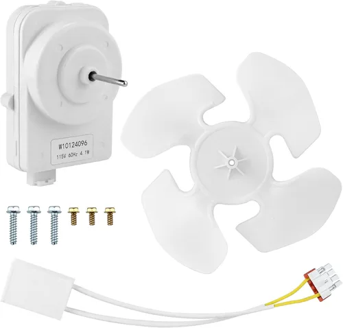 Kit de motor de ventilador de condensador W10124096 compatible con refrigeradores Whirl-Pool Kitche-Naid que reemplaza 2188538 2188727 W10130108