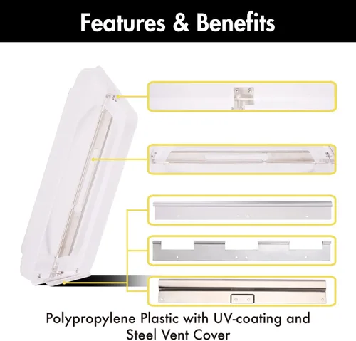 Vista 3 de Expert - Repuesto de tapa de ventilación para autocaravana (paquete de 1), ajuste universal para remolques, cámpers y autocaravanas, cubiertas