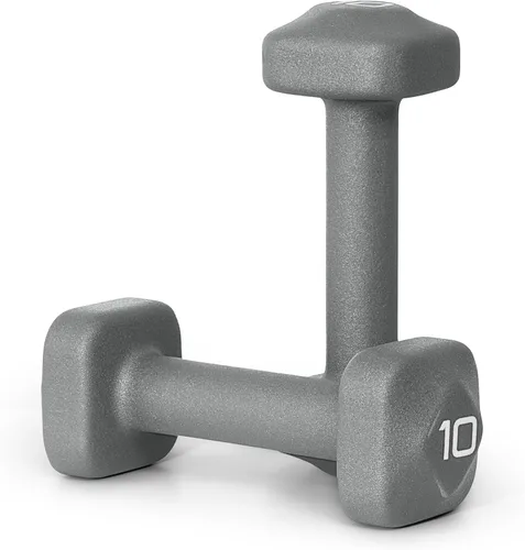 Vista 35 de Tone Fitness Pares de Mancuernas de Pesas de Neopreno con Cabeza Cuadrada Antirrodamiento Múltiples Opciones