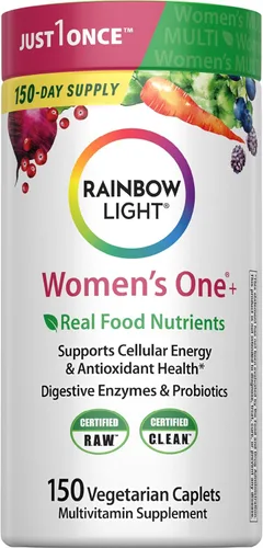 Vista 5 de Suplemento multivitamínico certificado Rainbow Light para mujer, suplemento multivitamínico, 120 cápsulas (el paquete puede variar)