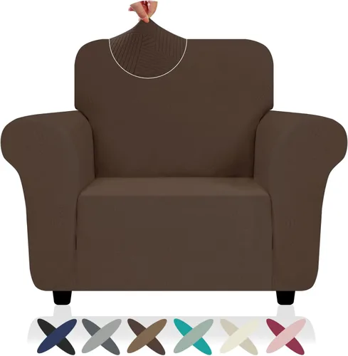 Vista 49 de ZNSAYOTX Funda súper elástica para silla (30"-47"), nuevas fundas de silla a rayas para sala de estar, aptas para perros y mascotas, protector