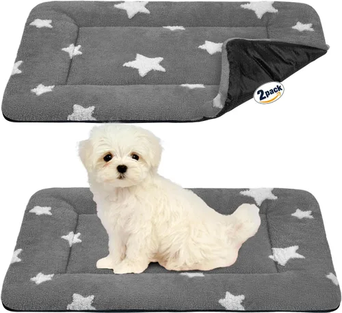 Vista 34 de Mora Pets - Cama para gatos de interior lavable, almohadilla antideslizante para jaula de perros, linda cama para perros con estrellas para perros