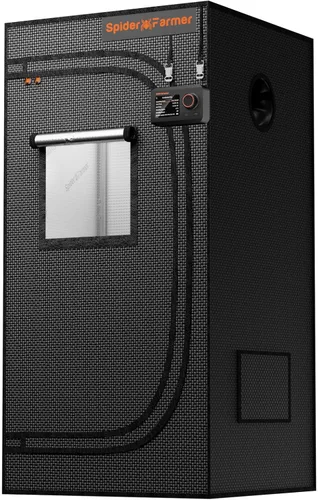 Spider Farmer Tienda de campaña de cultivo 2x2 2025, 24 x 24 x 48 pulgadas, con gancho para controlador, ventana de visión, hebilla lateral para