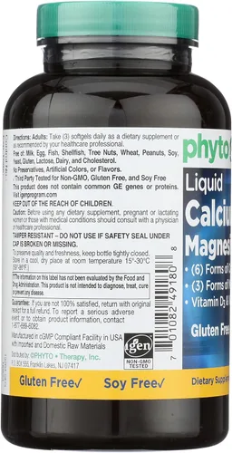 Vista 6 de Calcio líquido con cápsulas blandas de magnesio, 1000 mg, 180