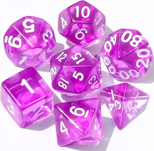 Vista 16 de CiaraQ DND - Juego de dados poliédricos con una bolsa de dados negra para juegos de mesa de rol D&D RPG MTG